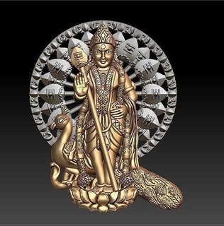 murugan pendente murugan Dio statua indù l 39 erba shiva tempio indiano per durare kartikeya parvati subrahmanya skanda signore ganesha gioielleria dea ciondoli 3d print model - Mito3D