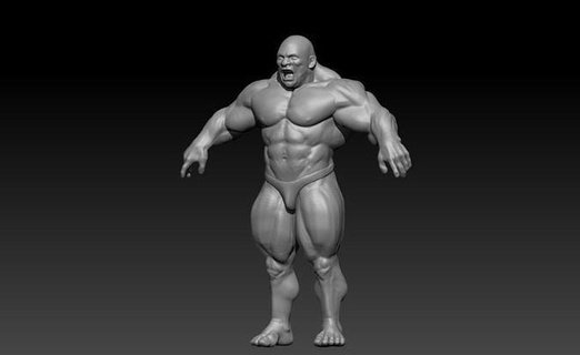 muscle man cartoon 3d model printing ready file fbx obj stl art sculptures statue 3d print model - Mito3D