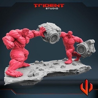 muscle rage war art toys miniatures sculptures tabletop games board 3d print model - Mito3D