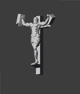 musculoso Jesús Cristo cristiandad catolicismo Orando Iglesia fe esculpir Arte esculturas cruzar crucifixión 3d print model - Mito3D