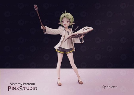Mushoku angespannt Sylphiette migurdia eris unhöflich Greyrat roxy Anime Manga Harem Fantasie Magier ghislaine Charakter Mädchen 3dprint Kunst Skulpturen 3d print model - Mito3D