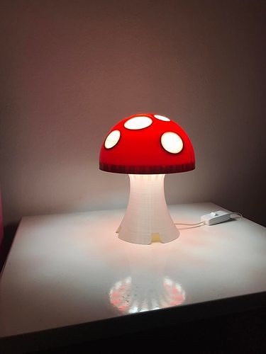 mushroom lamp light art house decor 3D print model - Mito3D