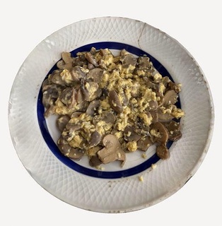 funghi uovo uova colazione brunch vegetariano cibo cucinando cucina ricetta 3dmodel scansione fotorealistico virtuale personalizzabile cgi digitale design buongustaio delizioso realistico Casa cenare 3d print model - Mito3D