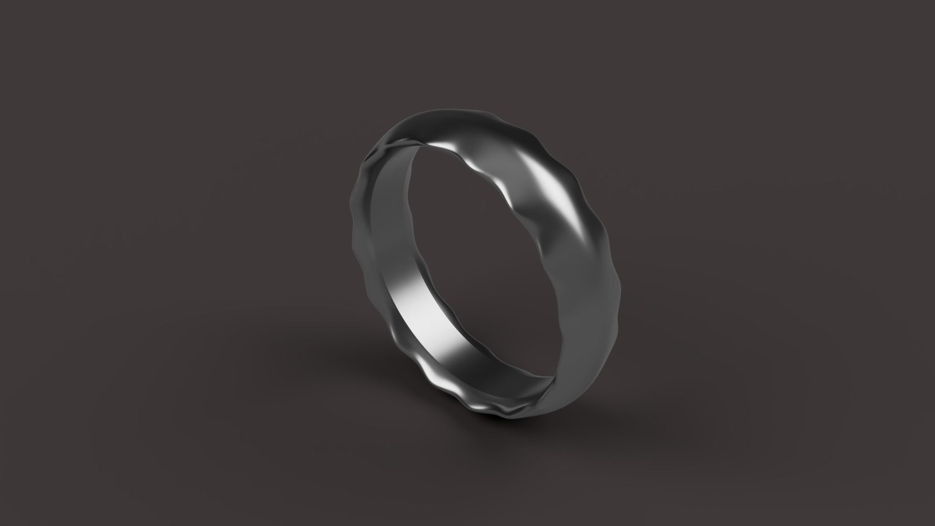 música anillo metal plata acero imprimible sentimientos alma espíritu ola joyería joya anillos moda 3D print model - Mito3D
