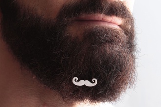 bigode, barba - de frente vestindo a moda hipster beardy glamour pente os homens bigode homem do sexo masculino desafio outros barbeiro barbear raspado 3d print model - Mito3D