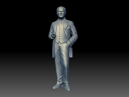 mustafa kemal ataturk capo statua turco uomo eroe comandante arte sculture 3d print model - Mito3D