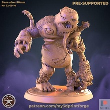 mutated monster nr2 fantasy warcraft dnd miniature stl presupported model resin wow citadel dungeon raid boss undead toys board games 3d print model - Mito3D