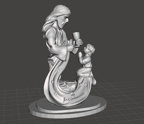 my comunione statua religione gesù santo arte cattolico casa arredamento 3d print model - Mito3D