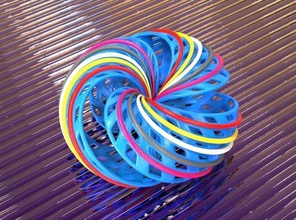 il mio triplamente loop art nodo twisted hobby per la matematica arredamento homedecor makerschallenge artchallenge matematiche arte 3d print model - Mito3D