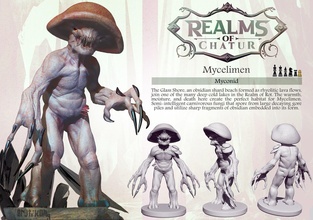 mycelimen- myconid mushroom fantasy miniature sculpture 3dprint realms of chatur brutikong art sculptures 3d print model - Mito3D