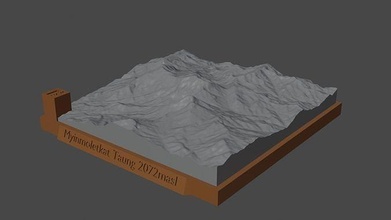 myinmoletkat taung mountain landscape volcano terrain environment nature photogrammetry elevation dem science 3d print model - Mito3D