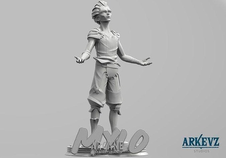 mio arcane arcano jinx lol valoroso Giochi giocattoli arte sculture 3d print model - Mito3D