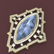 mystery cleopatra jewelry pendant gold diamond pendants 3d print model - Mito3D