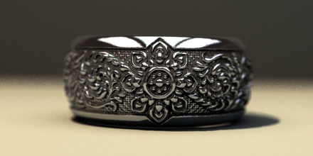 mistico di shamballa sogni gioielli germogliato anello argento anelli 3d print model - Mito3D