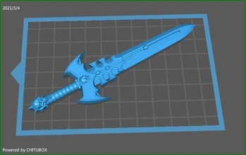 mythical batman power sword deathmetal weapons dcuniverse games toys 3d print model - Mito3D