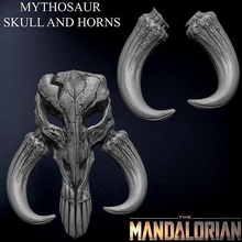 3d printable mythosaur skull horns - mandalorian star wars starwars yoda grogu thechild scifi mandalore bo katan boba fett rancor mudhorn babyyoda games toys 3d print model - Mito3D