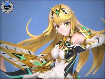 mythra - xenoblade 2 chronicles game figurine stl anime supersmashbros smash toy collectibles figure 3dprinting presupported miniatures women 3d fanart figurines character resin resinprinting rpg games toys 3d print model - Mito3D
