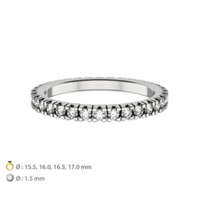 n058 classique mariage bague ethernité cadeau mode bijoux gemmes gemme diamant brillant or argent anneaux Etincelle 3d print model - Mito3D