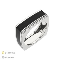 n083 erkekler düğün yüzük adam evlilik takı mücevher elmas yazdırılabilir moda parlak kırat emal beyaz st yüzükler 3d print model - Mito3D