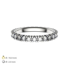 n101 clássico Casamento anel eternidade presente moda joalheria joias gema diamante brilhante ouro prata argolas Etincelle 3d print model - Mito3D