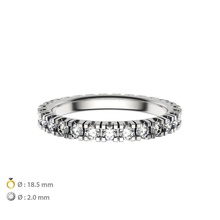 n106 clásico boda anillo eternidad regalo moda joyería joya gemas diamante brillante oro plata anillos etincelle 3d print model - Mito3D