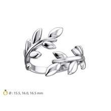 n132 aceituna hoja anillo colección joyería joya anillos 3d print model - Mito3D