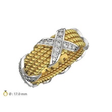n145 largo donna squillare corda riga x nozze diamanti oro platino gioielleria anelli 3d print model - Mito3D
