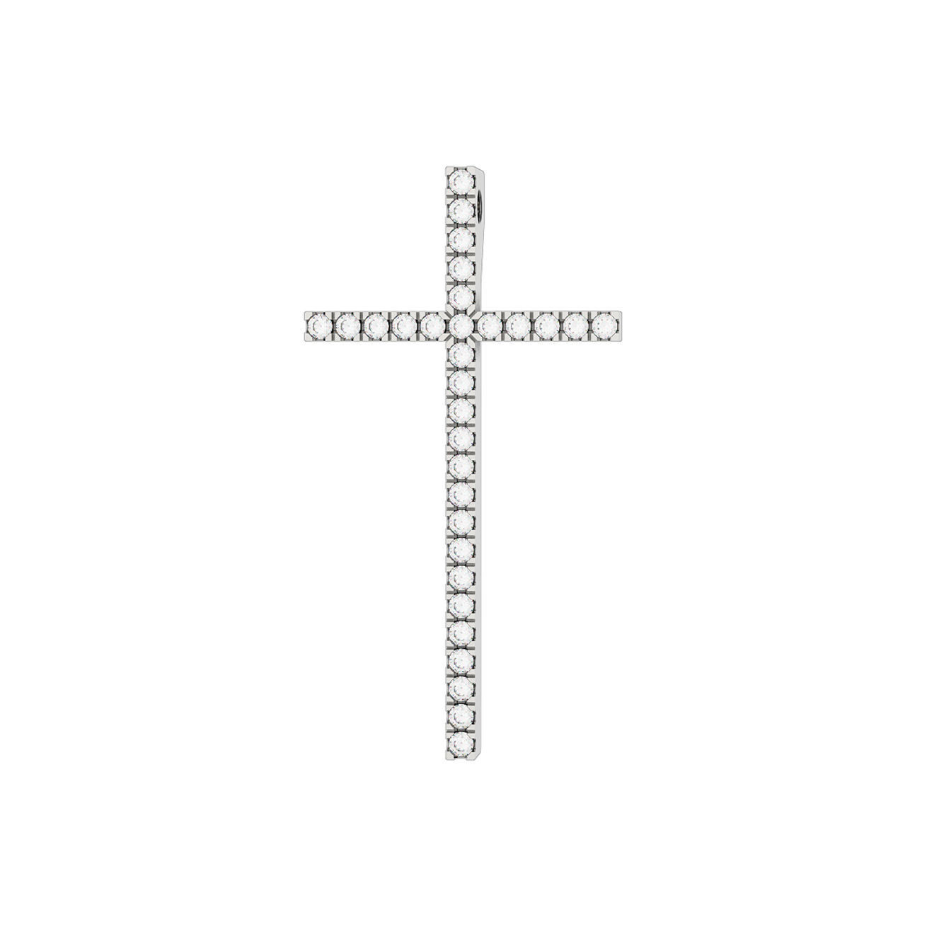 n149 kreuz diamanten gold diamant christian anhänger religion schmuck amulett symbol religiös katholisch druckbar minimal 3D print model - Mito3D
