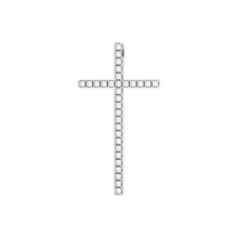 n149 kreuz diamanten gold diamant christian anhänger religion schmuck amulett symbol religiös katholisch druckbar minimal 3d print model - Mito3D
