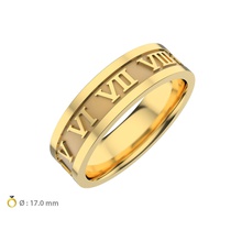 n158 Boda anillo infinito hora banda digitos joyería joya anillos matrimonio imprimible 3d print model - Mito3D