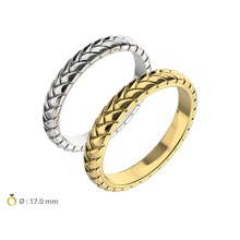 n161 Boda anillo trenzado banda mujer cuerda nudo compromiso joyería joya oro anillos 3d print model - Mito3D