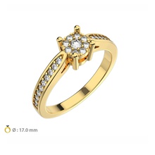 n168 solitare style ring engagement diamong stylish modern fashionable printable siffany jewelry rings 3d print model - Mito3D