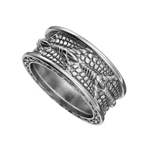 n184 Drachen Nagel Ring Haut Textur Natur Fantasie Tier Mode Silber Gold Schmuck Ringe 3d print model - Mito3D