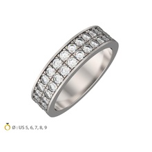 n213 4 Casamento banda conjunto joalheria noivado diamante moda anel mulheres EUA Canadá Europa França Unidos imprimível precioso argolas 3d print model - Mito3D