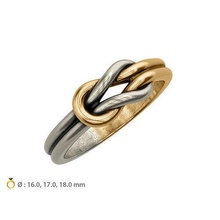 n232 nudo anillos conjunto anillo imprimible metal infinito boda compromiso plata joyería joya 3d print model - Mito3D