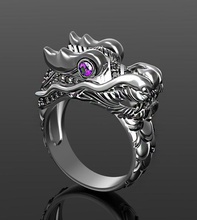 naga dragão anel jóia selvagem brilhantes natural de prata ouro sterling juventude a primavera presente moda luxo jóias precioso antiguidades diamante anéis 3d print model - Mito3D