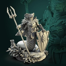 naga guardian 32mm 75mm pre-supported games toys tabletop fantasy miniatures figurines 3dprinting presupport wargame male highquality dnd dndcharacter creature hobby diy 3d print model - Mito3D