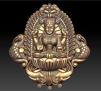 nagash lakshmi pendent mahalakshmi vaishnavi padmavati chanchala kamalika indira shree nandika rujula samruddhi sarashvathi adi dhana dhanya jewelry pendants 3d print model - Mito3D