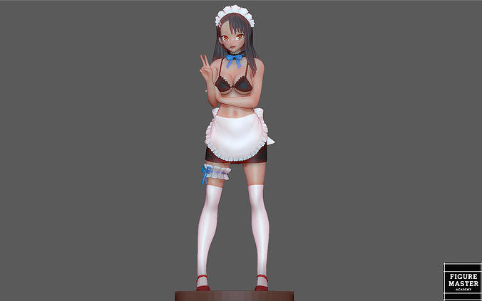 Nagatoro Senpai Şirin hizmetçi kız oyun anime karakter Sanat heykeller 3D print model - Mito3D