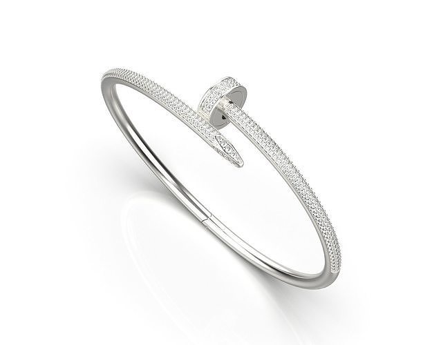 nail bracelet size 17 gold jewellery diamond printable famous brilliant fashion beauty earring brand jewel popular ring white silver gem jewelry bracelets 3D print model - Mito3D