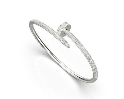 Nagel Armband Größe 17 Gold Schmuck Diamant druckbar berühmt brillant Mode Schönheit Ohrring Marke Juwel Beliebt Ring Weiß Silber Armbänder 3d print model - Mito3D