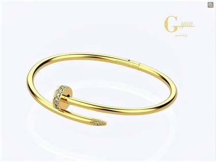 unha pulseira pedras mulheres 18sm joalheria diamante anel unhas ferramenta ouro colar moda industrial marca pingente pulseiras imprimível prata parafuso 3d print model - Mito3D