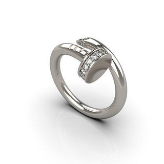 nail ring nail ring nailring goldring diamond ring gold ring sterling printable silver white jewelry rings  3d print model - Mito3D
