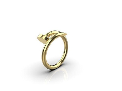 uña anillo joya Boda compromiso brillante platino joyería oro imprimible plata diamante niña mujer Moda anillos uñas 3d print model - Mito3D