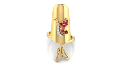 clou anneau 3 de l'anneau bijoux la livre sterling mode l'engagement mariage le platine bague en or diamant imprimable prototypage doigt gem d'argent brillant vintag fiançailles les anneaux 3d print model - Mito3D