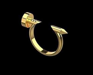 tırnak yüzük parmak 16 boyut n95 takı yazdırılabilir yüzükler altın mücevher nişan elmas düğün kesimi kesmek sivri uç çiviler tanınmış popüler 3d print model - Mito3D