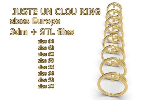 uña anillo tamaños banda Boda joyería joya pesado hombres anillos nupcial imprimible Estados Unidos Canadá Europa mexico uk Moda unido estados canalla 3d print model - Mito3D