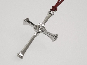 nails cross - original stigmata passion christ crucifix lord god christianity unusual peculiar crosses design art jewelry pendants religion 3d print model - Mito3D