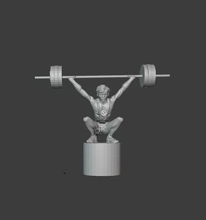 naim suleymanoglu naimsuleymanoglu weightlift weightlifter weightlifting goldmedal goldenmedal olympics olympic turkish turkishsport turkishsportsman legend halilmutlu metegazoz art sculptures 3d print model - Mito3D