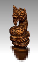 naka amulet snake tiny chinese zodiac charm talisman art ancient traditional antique sculpture decoration mojo statue horoscope sculptures 3d print model - Mito3D